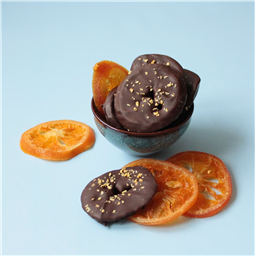 Апельсиновые кольца в темном шоколаде,100гр