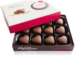 Конфеты Lily O'Briens шоколадные сердечки с хрустящей начинкой 168gr