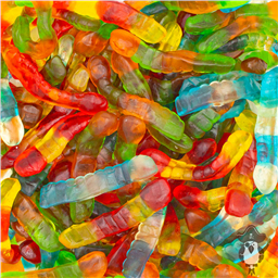 Мармелад Червячки неоновые фруктовые, 50 гр