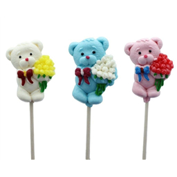 Мишка с Букетом (чупа-чупс),1шт