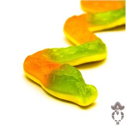 New! Змеи с начинкой, Клубника, Цитрус, Яблоко, Персик,  65 гр