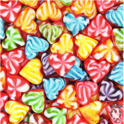 Сердечки двухцветные, 50 гр