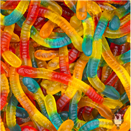 Жевательный мармелад Неоновые червячки, 100 гр