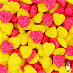 Мармелад Сердечки розово/желтые в обсыпке, 100 гр