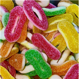 Жевательный мармелад Гигантские кольца ассорти 100гр